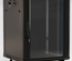 Hyperline TWB-FC-2266-GP-RAL9004 Шкаф настенный 19-дюймовый (19"), 22U, 1098x600х600мм, стеклянная дверь с перфорацией по бокам, ручка с замком, с возможностью установки на ножки (в комплекте), цвет черный (RAL 9004) (разобранный)