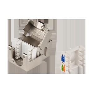 Модуль Keystone ToolLess, RJ45, экранированный, кат.6A, со встроенной шторкой, 180 градусов