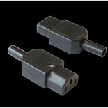 Вилка IEC 60320 C13, 10A, 250V, прямая, разборная, черная