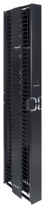 Комплект стойки вертикального кабельного органайзера двустороннего с дверцами; высота мм: 2134; ширина мм: 203; цвет: чёрный