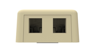 Розеточная коробка Surface Mount Module для гнёзд AMPTWIST и SL, 2-портовая, цвет: миндальный