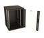 Hyperline TWB-FC-2245-GP-RAL9004 Шкаф настенный 19-дюймовый (19"), 22U, 1098x600х450мм, стеклянная дверь с перфорацией по бокам, ручка с замком, с возможностью установки на ножки (в комплекте), цвет черный (RAL 9004) (разобранный)