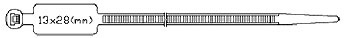 Hyperline GTK-300STC Стяжка нейлоновая неоткрывающаяся, безгалогенная (halogen free), 300x4.8 мм, полиамид 6.6, -40°C - +85°C, с площадкой для маркера (100 шт)