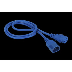 Шнур питания C13-C14, 3х0.75, 220В, 10А, цвет: белый, 1 метр
