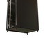 Шкаф напольный 19-дюймовый, 27U, 1388х600х1000 мм (ВхШхГ), передняя стеклянная дверь со стальными перфорированными боковинами, задняя дверь сплошная, цвет черный (RAL 9004) (разобранный)