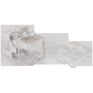 Модуль Keystone, RJ45, кат.5E, UTP, 180 градусов, с индикатором, цвет: белый
