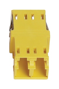 Адаптер LazrSPEED®, OptiSPEED®, TeraSPEED® LC Duplex с ключом, втулка: керамика, фланцы: нет, цвет: жёлтый