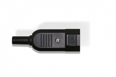Hyperline CON-IEC320C14 Разъем IEC 60320 C14 220В 10A на кабель (плоские выступающие штыревые контакты в пластиковом обрамлении), прямой