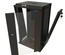 Hyperline TDB-12U-GP-RAL9004 Шкаф настенный 10'', 12U, 649,5х390х300, уст. размер 254 мм, со стеклянной дверью, открывающиеся стенки, возможность установки вентилятора, цвет черный (RAL 9004) (собранный)