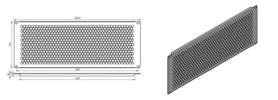 Hyperline BPD-4-RAL7035 Фальш-панель перфорированная на 4U, цвет серый (RAL 7035)