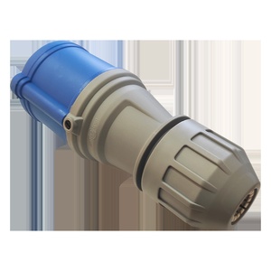 Розетка IEC 309 однофазная, 32A, 250V, разборная, синяя