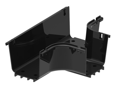 T-отвод вставка FiberGuide® 102х102, для лотка типоразмера 100х100, цвет чёрный