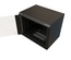 Шкаф настенный 19-дюймовый (19"), 12U, 650x600х450мм, стеклянная дверь с перфорацией по бокам, ручка с замком, цвет черный (RAL 9004) (разобранный)