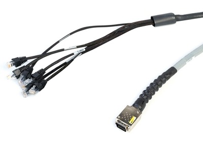 Разветвительная кабельная сборка 1хMRJ21™/6хRJ45 1G, выход кабеля 180град., изоляция: CMR, длина м: 6