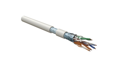 Hyperline FUTP4-C5E-S24-IN-LSZH-WH-305 (305 м) Кабель витая пара F/UTP, Cat.5e, 4 пары (24 AWG), одножильный(solid), экран - фольга, LSZH, нг(А)-HF, –20°C – +75°C, белый - гарантия:15 лет компонентная, 25 лет системная