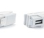 Вставка формата Keystone Jack с проходным адаптером USB 2.0 (Type A), 90 градусов, ROHS, белая