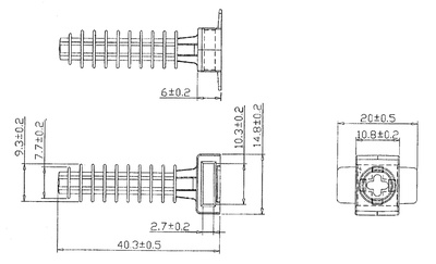 Hyperline TH-2B Дюбель для кабельной стяжки, 8мм-10мм, цвет черный (100 шт)