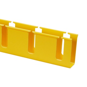 Вертикальная секция перфорированного лотка FiberGuide® 25х51 с крышкой, шаг перфорации: 102 мм, цвет: жёлтый, длина: 1829