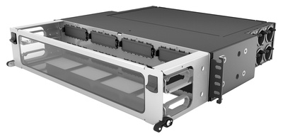 Коммутационная панель Systimax High Density 2RU для установки до 8 модулей G2, с фронтальным кабельным органайзером, до 96 LC Duplex или до 64 MPO