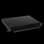 Кросс оптический LANMASTER 19" металлический, 1U на 24 адаптера SC, выдвижной