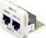 Двойная адаптерная вставка AMP CO™ Plus Cat.5E, Тип вставки: 2xRJ45 (1хFastEthernet / 1хISDN), цвет: белый (RAL 9010)