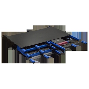 Бокс 19" на 12 компактных кассет MPO, 1U, черный