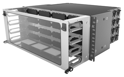 Коммутационная панель Systimax High Density 4RU для установки до 16 модулей G2, с фронтальным кабельным органайзером, до 192 LC Duplex или до 128 MPO