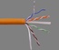 Кабель LANMASTER U/UTP, 4 пары, Кат. 6, с перегородкой, 550Mhz, LSZH, нг(A)-HF, оранжевый, 305 м