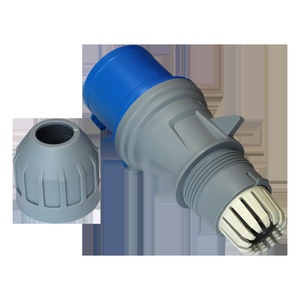 Вилка IEC 309 однофазная 32A, 250V, разборная, синяя