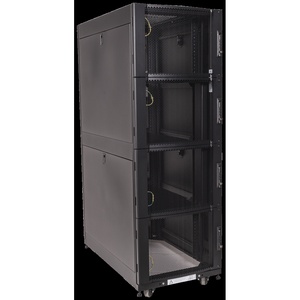 Шкаф LANMASTER DCS 42U 600x1070 мм, 4 секции, двери с перфорацией, с боковыми панелями, черный