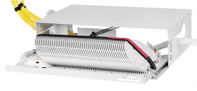 Сплайс панель FIST-GSS2 выдвижная с откидной фронтальной крышкой, поддонов для сплайсов: 48 высота: 3RU, конфигурация: кабель-кабель, ширина: 19", ETSI, цвет: серый