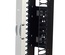 Комплект вертикального кабельного органайзера однстороннего с дверцами; высота мм: 2438; ширина мм: 254; цвет: серебряный