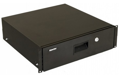 Hyperline TDR3-3U-460-RAL9004 Полка (ящик) для документов 3U, 133х483х460мм (ВхШхГ), цвет черный (RAL 9004)