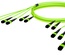 Претерминированный кабель 72 волокна LazrSPEED® WideBand OM5 6xMPO12(f)/6xMPO12(f), изоляция: LSZH, EuroClass B2ca, t=-10-+60 град., цвет: lime