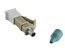 Клеевой соединитель LC Simplex, Наконечник: керамика, Хвостовик на кабель: 0,9 мм, Тип волокна: OM3, OM4, цвет: аква