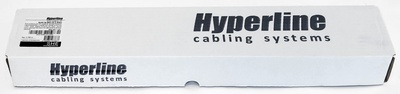 Hyperline SHE19-8SH-S-2.5IEC Блок розеток для 19" шкафов, горизонтальный, 8 розеток Schuko, выключатель с подсветкой, кабель питания 2.5м (3х1.0мм2) с вилкой IEC320 C14 10A, 250В, 482.6x44.4x44.4мм (ШхГхВ), корпус алюминий, черный