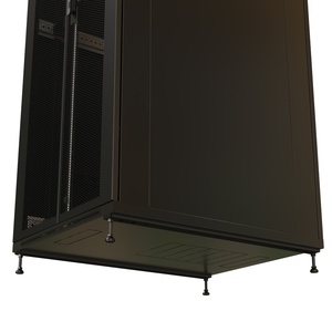 Шкаф напольный 19-дюймовый, 42U, 2055x800х1200 мм (ВхШхГ), передняя и задняя распашные перфорированные двери (75%), цвет черный (RAL 9004) (разобранный)