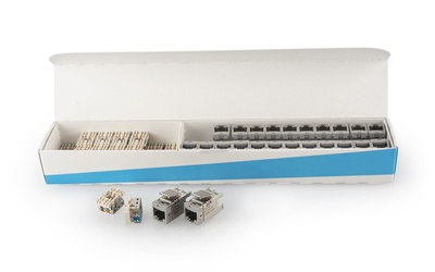 Экранированное гнездо RJ45 AMPTWIST SLX, Cat.6A, цвет: серый, уп.: 24