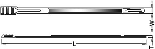 Hyperline GTN-180HDB Стяжка нейлоновая неоткрывающаяся, безгалогенная (halogen free), 180x8.6x2 мм, полиамид 11/12, outdoor, устойчивость к UV, -40°C - +80°C, черная (100 шт)