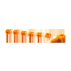 Комплект заглушек порта RJ-45 (6 шт.) + ключ, оранжевый