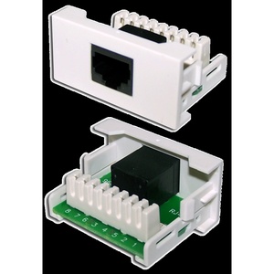 Вставка Mosaic 22.5x45 1xRJ45 Cat.5e, цвет: белый