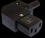 Вилка IEC 60320 C13, 10A, 250V, угловая, разборная, черная