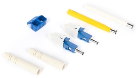 Соединитель TeraSPEED® Pre-Radiused LC Duplex Connector SM для волокна 1.6 mm, цвет: синий