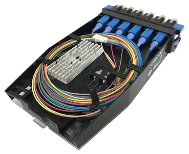 Кассета G2 OS2 6хSC UPC Duplex с держателем сплайсов, с пигтейлами, цвет: синий
