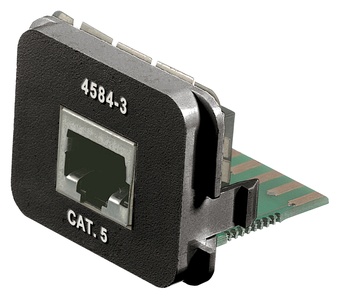 Адаптерная вставка AMP CO™ Plus Cat.5E 1xRJ45 Ethernet, цвет: чёрный (RAL 9005)