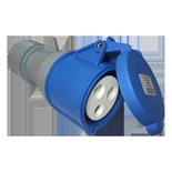 Розетка IEC 309 однофазная, 32A, 250V, разборная, синяя