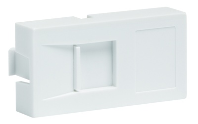 Лицевая панель LF82-262 22,61х45,21 для 1 гнёзда M-серии, со шторкой, цвет: белый