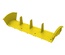 Угол вертикальный вниз пластикового лотка FiberGuide® 102х610, угол: 45, цвет: жёлтый