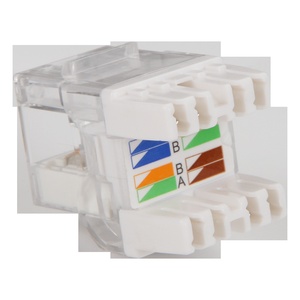 Модуль Keystone, RJ45, кат.5E, UTP, 180 градусов, с индикатором, цвет: белый
