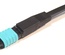 Разъём LazrSPEED® WideBand QWIK-FUSE MPO12 со штырьками для полевой установки на ленточный кабель, fusion splice, OM3, OM4, OM5, цвет: бирюзовый